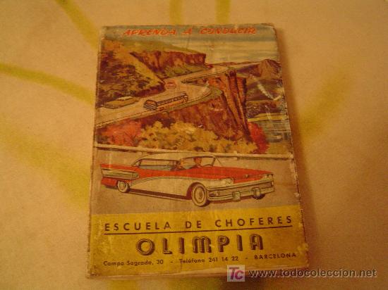 Carros e motociclos: librillo aprenda a conducir escuela de choferes Olimpia Barcelona 1963