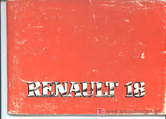manual de usuario. renault 18 julio 1982 todos - Comprar Catálogos