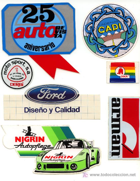 Cars and Motorcycles: ADHESIVO-PEGATINA  A&Ntilde;OS 80 MARCAS Y PUBLICIDAD