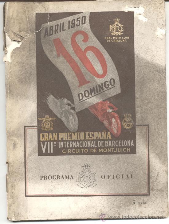 Carros e motociclos: GRAN PREMIO ESPA&Ntilde;A VII INTERNACIONAL CIRCUITO DE MONTJUICH 1950