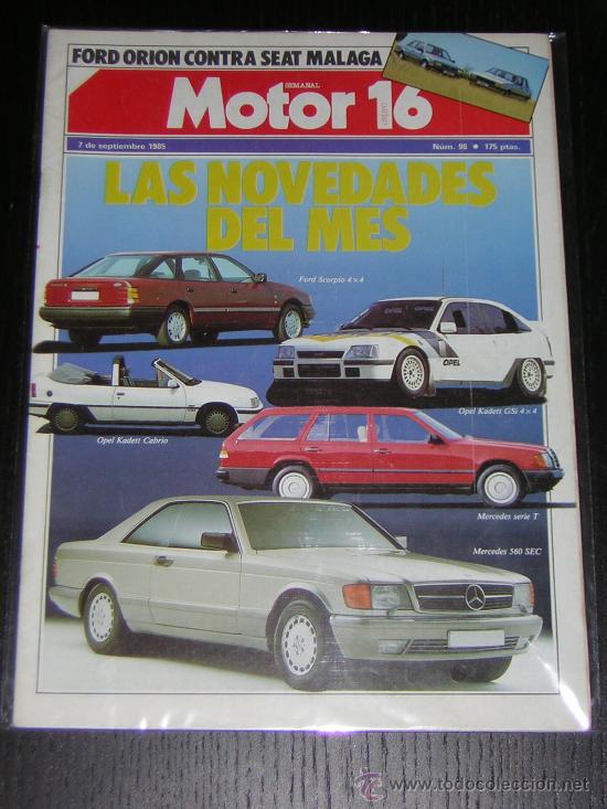 Coches y Motocicletas: MOTOR 16 - N&ordm; 98 - SEPTIEMBRE 1985 - SEAT MALAGA / FORD ORION