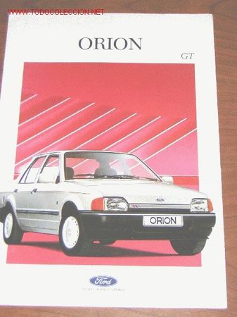 Autos und Motorr&auml;der: FORD ORION GT - CATALOGO PUBLICIDAD ORIGINAL -1989 - ESPA&Ntilde;OL