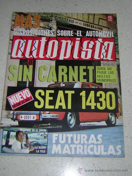 Automobili e Motociclette: AUTOPISTA N&ordm; 656 - SEP 1971 - SEAT 1430 - POSTER ANDREA DE ADAMICH - RALLYE BOSCH