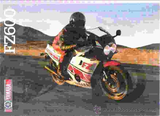 Coches y motocicletas: Folleto publicitario YAMAHA FZ600 1987