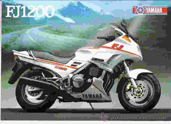 Coches y motocicletas: Folleto publicitario YAMAHA FJ1200 1987