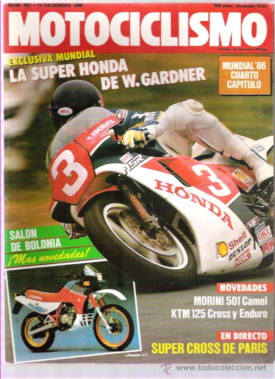 Coches y motocicletas: MOTOCICLISMO 1986: KTM 125 CROSS y ENDURO; HONDA NSR 500C