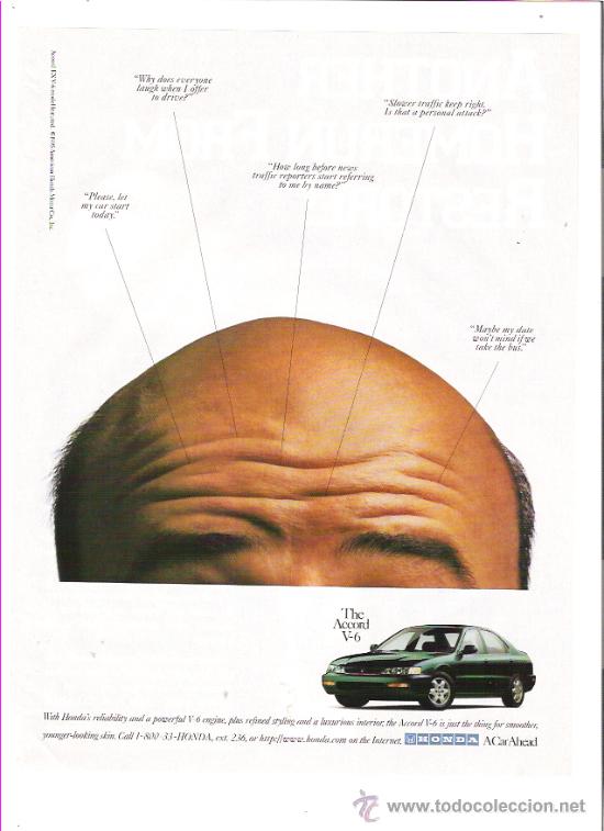 Coches y motocicletas: HONDA ACCORD V6: anuncio publicitario 1995