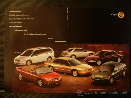 Coches y Motocicletas: GAMA CHRYSLER USA 1995: anuncio publicitario