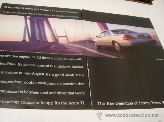 Coches y motocicletas: ACURA TL (HONDA LEGEND): anuncio publicitario 1997