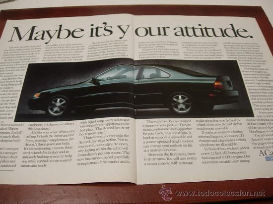 Coches y motocicletas: HONDA ACCORD COUPE: anuncio publicitario 1994