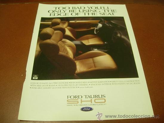 Coches y motocicletas: FORD TAURUS SHO: anuncio publicitario 1997