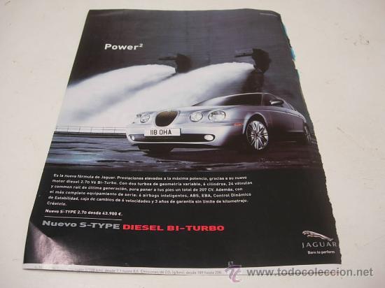 Coches y Motocicletas: JAGUAR S-TYPE 2.7D: anuncio publicitario 2004