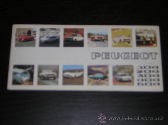 Coches y Motocicletas: PEUGEOT GAMA 104 / 204 / 304 / 404 / 504 - CATALOGO PUBLICIDAD ORIGINAL - 1974 - INGLES