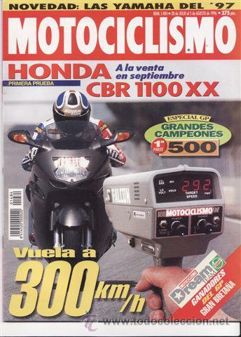 Coches y Motocicletas: REVISTA MOTOCICLISMO N&ordm; 1484 A&Ntilde;O 1996. PRUEBA: HONDA CBR 1100 XX. SUZUKI GSX-R 750 SRAD.
