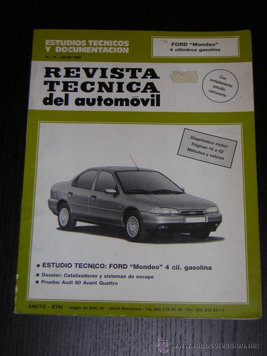 Cars and Motorcycles: FORD MONDEO 4 CILINDROS GASOLINA - RTA N&ordm; 18 - MANUAL TALLER ORIGINAL - 1994 - ESPA&Ntilde;OL