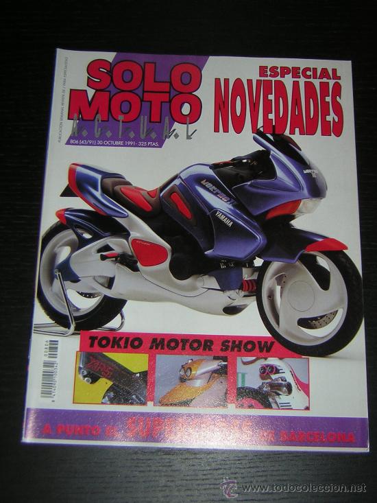Coches y motocicletas: SOLO MOTO ACTUAL - N&ordm; 806 - OCT 1991 - YAMAHA XJ 600 S DIVERSION / SALON TOKYO / SUPERCROSS