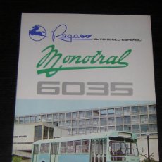 Voitures et Motocyclettes: PEGASO MONOTRAL 6035 AUTOBUS - CATALOGO PUBLICIDAD ORIGINAL - 1969 - ESPAÑOL. Lote 13736217