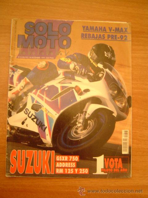 Coches y motocicletas: SOLO MOTO.N&ordm;813.18 DICIEMBRE 1991 .YAMAHA V-MAX REBAJAS PRE-92.