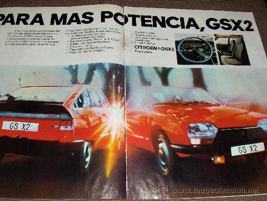 Coches y Motocicletas: PUBLICIDAD A DOBLE HOJA DEL CITROEN GS X2.