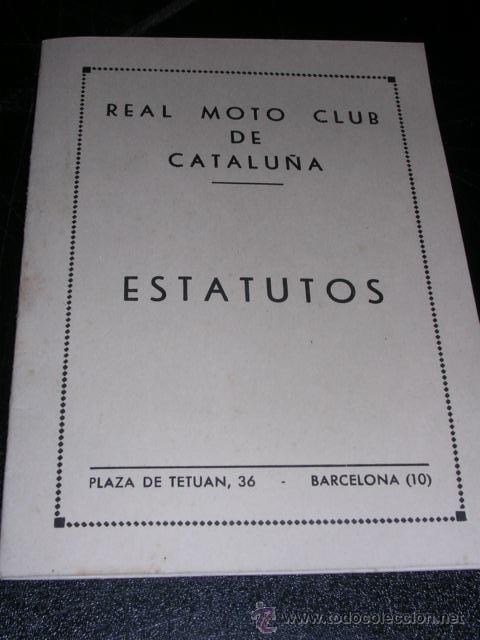 real moto club de cataluña, estatutos, 1961 - Compra venta en todocoleccion