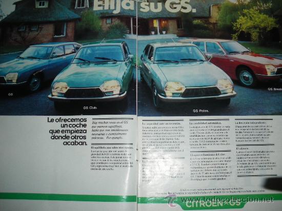 Coches y Motocicletas: PUBLICIDAD DE CITROEN GS.