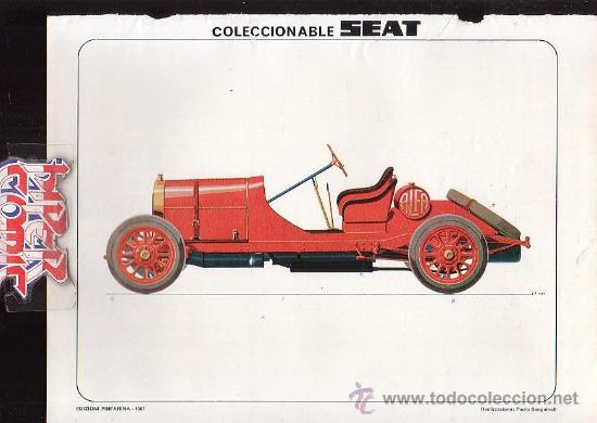 Carros e motociclos: COLECIONABLE SEAT - LOTE DE 15 FICHAS , FOTOGRAFIAS DE COCHE CLASICO