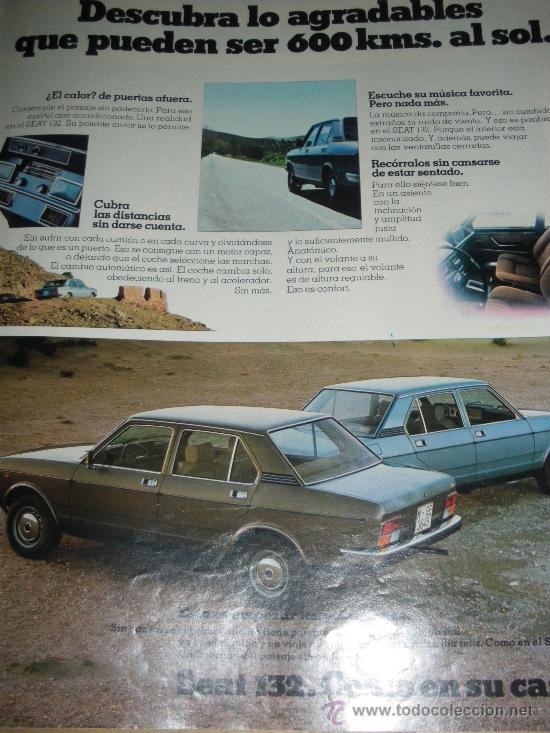 Automobili e Motociclette: 2 HOJAS DE PUBLICIDAD DEL SEAT 132.