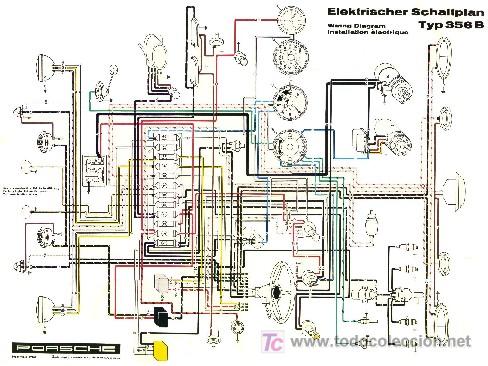 porsche 356 b - esquema eléctrico completo (ori - Comprar ... ktm 690 duke wiring diagram 