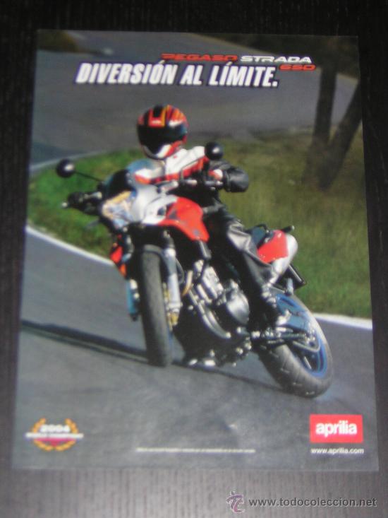 Coches y motocicletas: APRILIA PEGASO 650 STRADA - ANUNCIO PUBLICIDAD ORIGINAL DE REVISTA - HOJA EN ESPA&Ntilde;OL