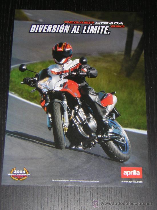Coches y motocicletas: APRILIA PEGASO 650 STRADA - ANUNCIO PUBLICIDAD ORIGINAL DE REVISTA - HOJA EN ESPA&Ntilde;OL