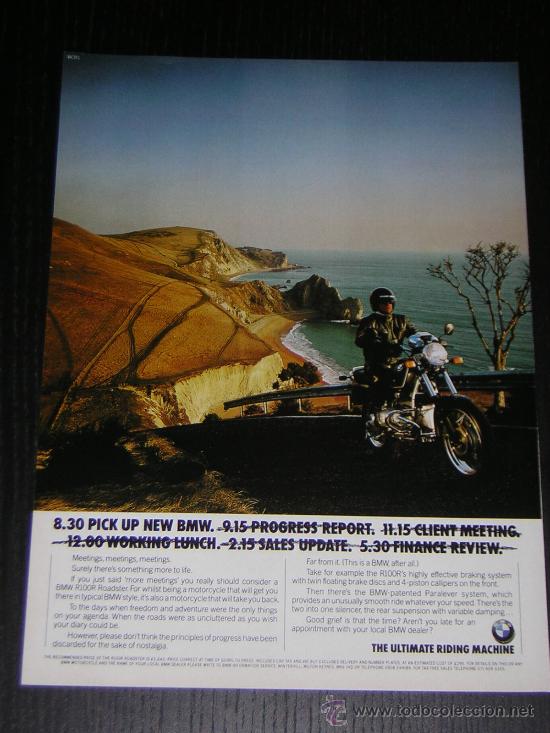 Automobili e Motociclette: BMW - ANUNCIO PUBLICIDAD ORIGINAL DE REVISTA - HOJA EN INGLES