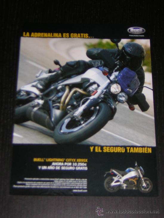 Automobili e Motociclette: BUELL CITYX XB9SX - ANUNCIO PUBLICIDAD ORIGINAL DE REVISTA - HOJA EN ESPA&Ntilde;OL