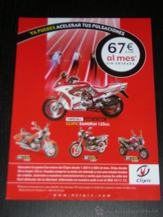 Automobili e Motociclette: CLIPIC SAMURAI GAMA - ANUNCIO PUBLICIDAD ORIGINAL DE REVISTA - HOJA EN ESPA&Ntilde;OL