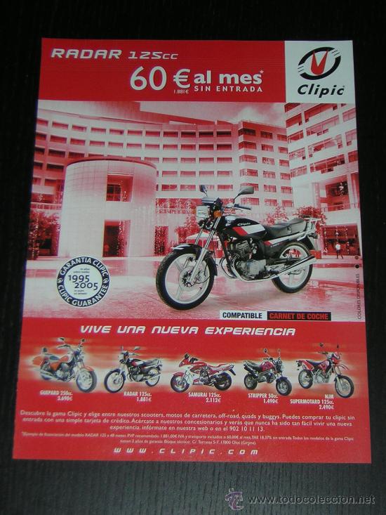Automobili e Motociclette: CLIPIC RADAR GAMA - ANUNCIO PUBLICIDAD ORIGINAL DE REVISTA - HOJA EN ESPA&Ntilde;OL