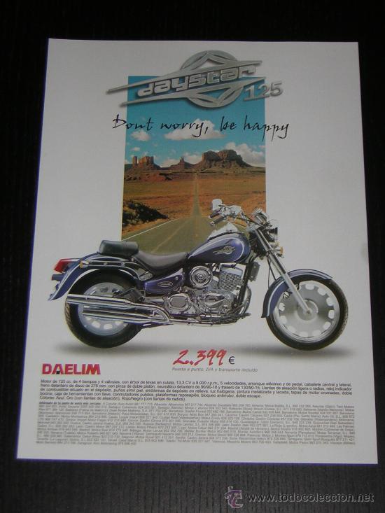 Automobili e Motociclette: DAELIM DAYSTAR 125 - ANUNCIO PUBLICIDAD ORIGINAL DE REVISTA - HOJA EN ESPA&Ntilde;OL