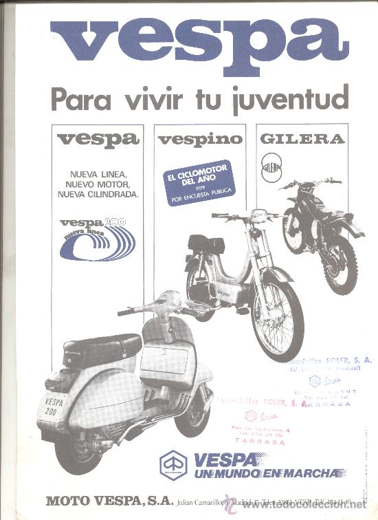 Coches y Motocicletas: VESPA 200 VESPINO GILERA