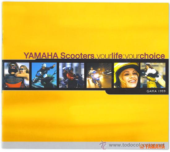Coches y motocicletas: YAMAHA SCOOTERS - CATALOGO PUBLICIDAD - A&ntilde;o 1999