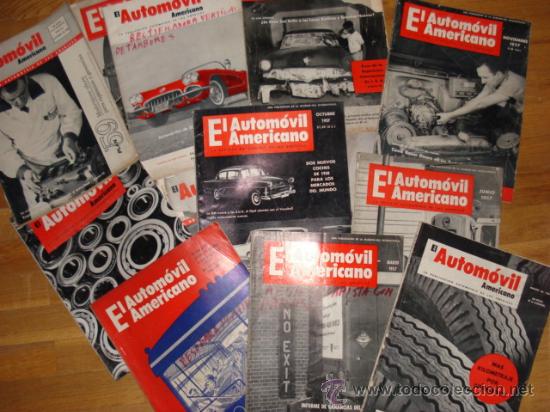 Cars and Motorcycles: EL AUTOMOVIL AMERICANO - LOTE DE REVISTAS A&Ntilde;OS 50 Y 60