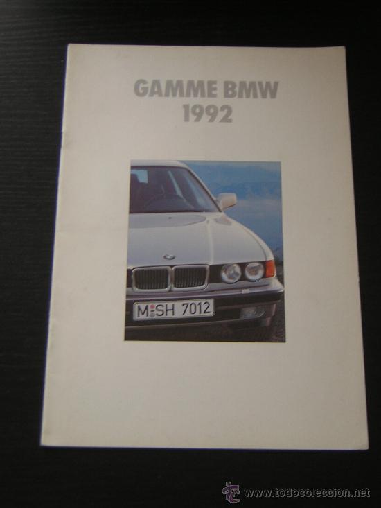 Coches y Motocicletas: BMW GAMA SERIE 3 5 7 8 M5 - CATALOGO PUBLICIDAD ORIGINAL - 1992 - FRANCES