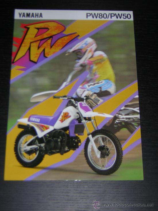 Coches y motocicletas: YAMAHA PW 50 / PW 80 - CATALOGO FOLLETO PUBLICIDAD ORIGINAL - 1995 - ESPA&Ntilde;OL