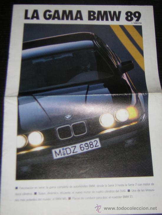 Coches y Motocicletas: BMW GAMA - CATALOGO PUBLICIDAD ORIGINAL - 1989 - ESPA&Ntilde;OL