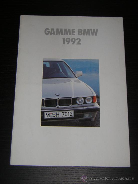 Coches y Motocicletas: BMW GAMA - CATALOGO PUBLICIDAD ORIGINAL - 1992 - FRANCES