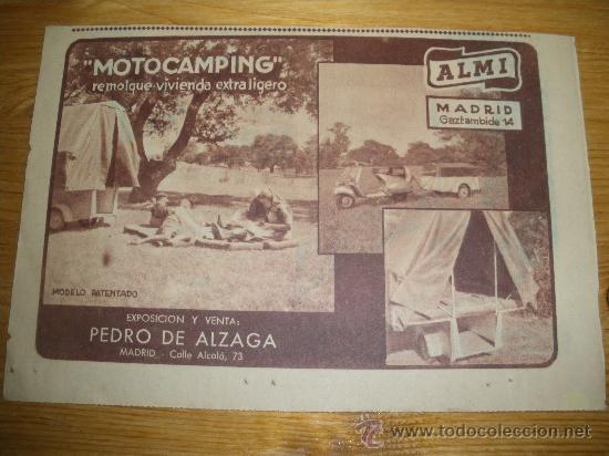 Carros e motociclos: ALMI, MOTOCAMPING, REMOLQUE VIVIENDA EXTRALIGERO.