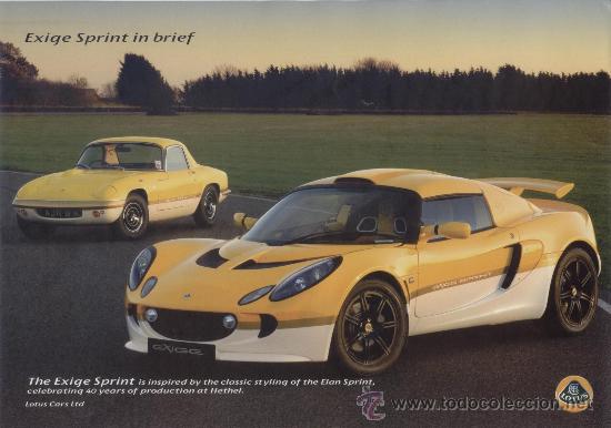 Cars and Motorcycles: CAT&Aacute;LOGO ORIGINAL LOTUS EXIGE SPRINT 2007