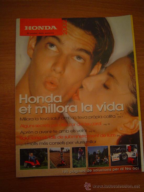 Coches y motocicletas: REVISTA HONDA , EL PODER DELS SOMNIS. CATALEG GENERAL 2002