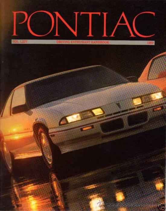 Automobili e Motociclette: 1989 PONTIAC CATALOGO DE VENTAS DE PRESTIGIO LINEA COMPLETA A COLOR - USA - EXCELENTE !