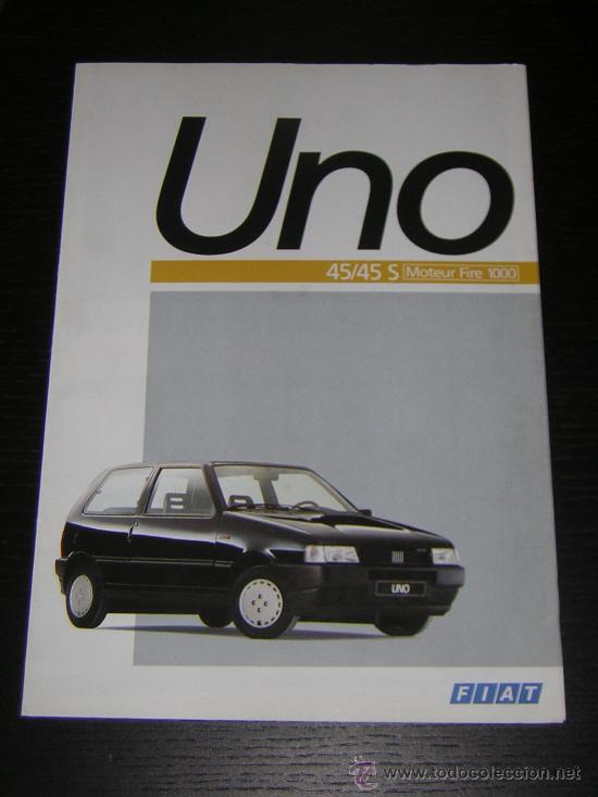Autos und Motorr&auml;der: FIAT UNO 45 / 45 S - CATALOGO PUBLICIDAD ORIGINAL - 1990 - FRANCES