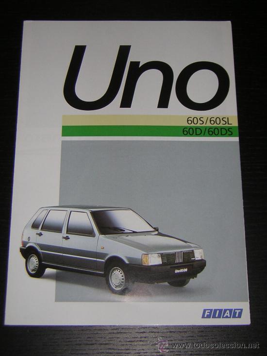 Autos und Motorr&auml;der: FIAT UNO 60 S / 60 SL / 60 D / 60 DS - CATALOGO PUBLICIDAD ORIGINAL - 1988 - FRANCES