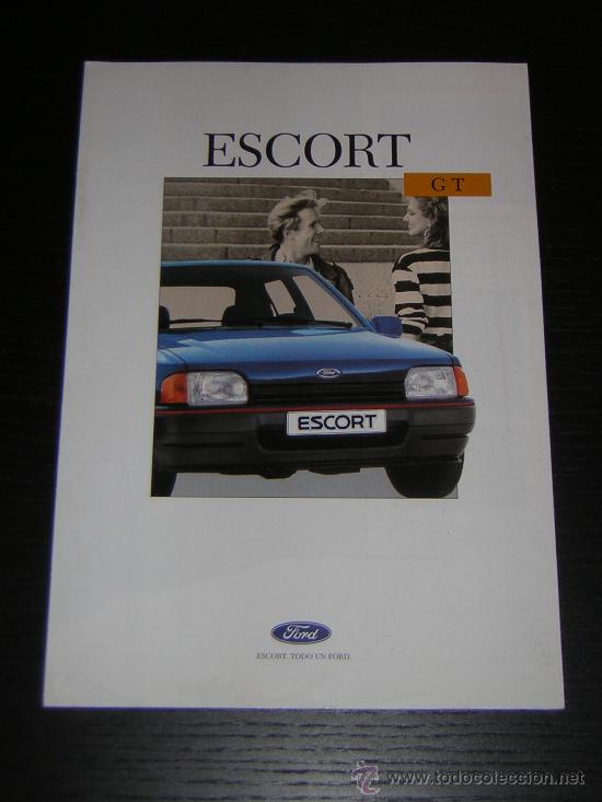 Automobili e Motociclette: FORD ESCORT GT - CATALOGO PUBLICITARIO ORIGINAL - 1989 - ESPA&Ntilde;OL