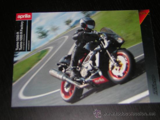 Automobili e Motociclette: APRILIA TUONO 1000 R - CATALOGO PUBLICIDAD ORIGINAL - 2004 - ESPA&Ntilde;OL